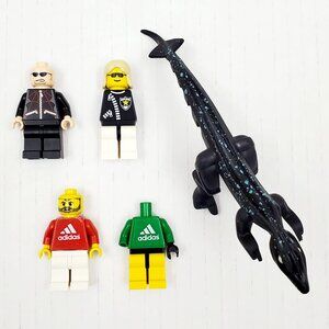 LEGO Mixed Action Mini-figure Lot Spiderman Jewel Thief Police Soccer Dinosaur